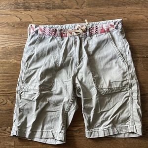 Scotch & Soda Mens Shorts 30 Waist Drawstring Olive Chino Batik Baja Desert